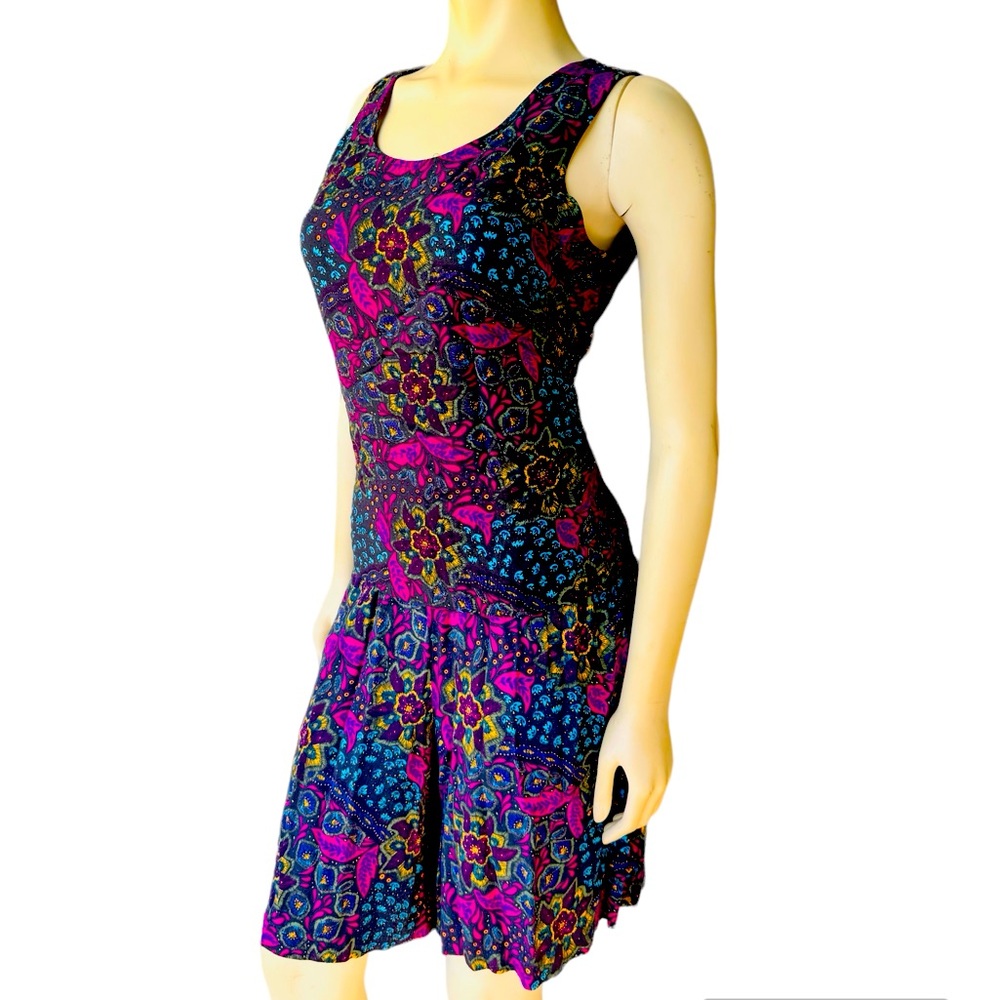 Vintage Paisley Colorful Norton McNaughton Two Piece Blouse and Short Set
